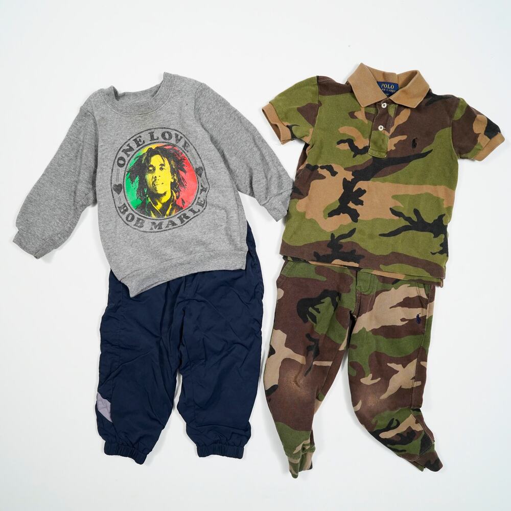 Kids Clothing Bundle Polo Ralph Lauren Camo 2T 3T Bob Marley Zara Winter Pants